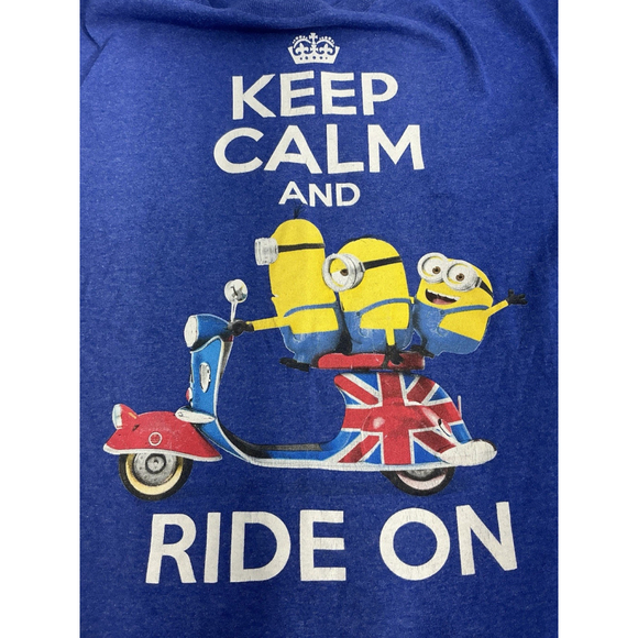 Kids Minions Illumination Large Blue Short Sleeve T Shirt With Graphic - Picture 4 of 8